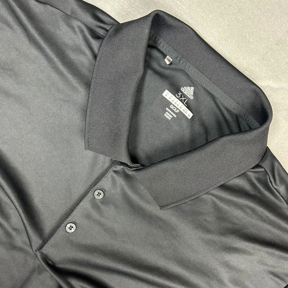 Adidas Polo Shirt Golf Performance Short Sleeve Mens 3XL Black CY5953